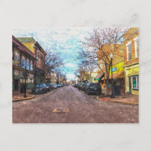 St Charles Main St Painterly Postcard