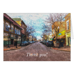 St Charles Main St Painterly Thank You Card