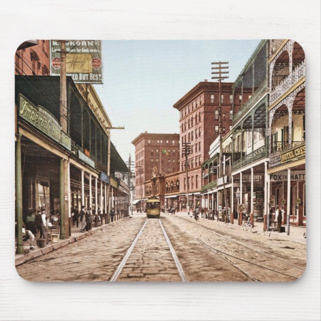 St. Charles Street New Orleans 1900 Mouse Mat (Front)