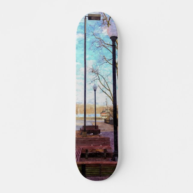 St Charles Walkway Painterly Skateboard (Front)
