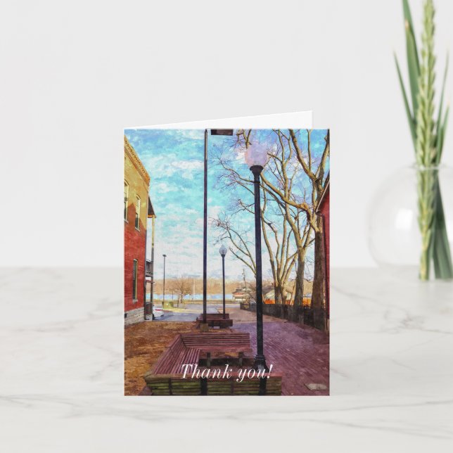 St Charles Walkway Painterly Thank You Card (Front)