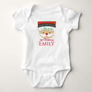 !st Christmas Personalised Baby Bodysuit