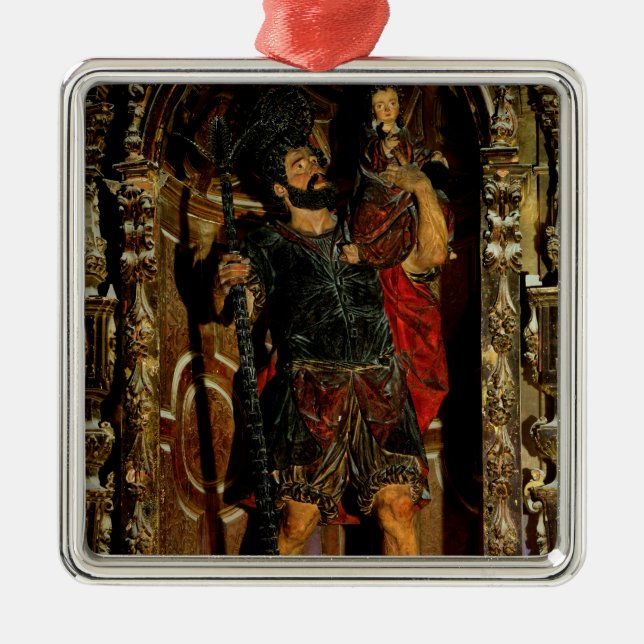 St. Christopher, 1597 Metal Tree Decoration (Front)