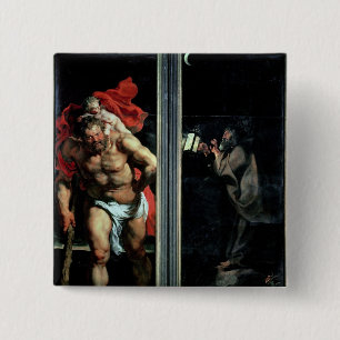 St. Christopher and the Hermit 15 Cm Square Badge