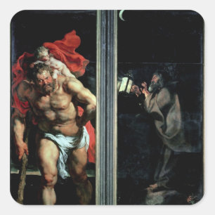 St. Christopher and the Hermit Square Sticker