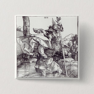 St.Christopher carrying the Infant Christ, 1511 15 Cm Square Badge
