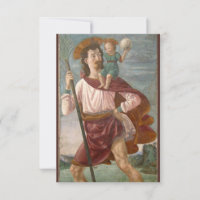 St Christopher Patron Saint of Travel Prayer Card