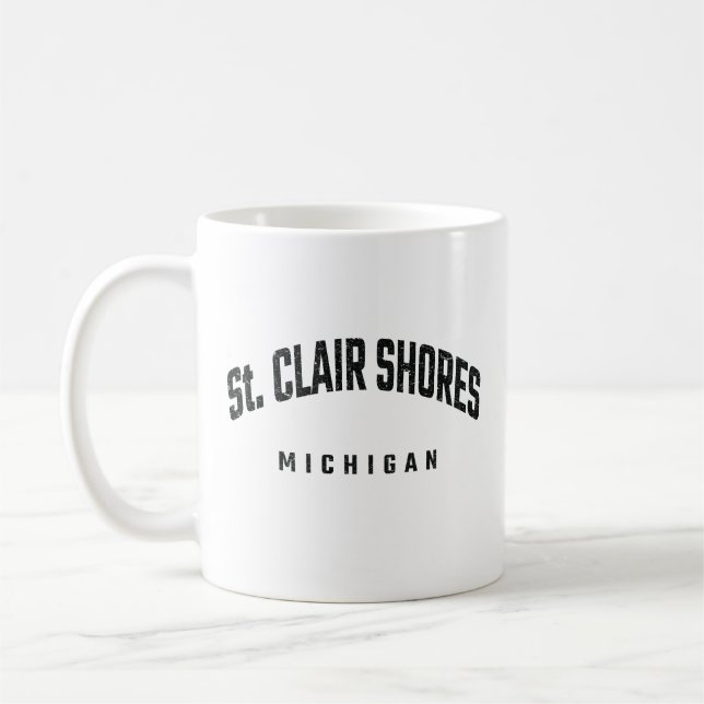 St. Clair Shores Michigan MI Coffee Mug (Left)
