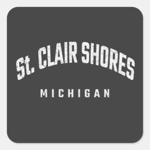 St. Clair Shores Michigan MI Square Sticker
