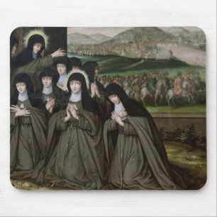 St. Claire with her Sister, Agnes and Nuns Mouse Mat