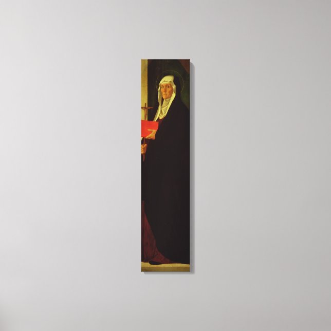 St. Clare, c.1485-90 (tempera on panel) Canvas Print (Front)