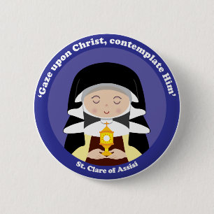 St. Clare of Assisi 6 Cm Round Badge