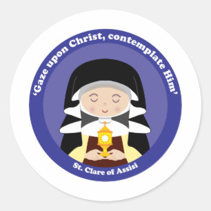 St. Clare of Assisi Classic Round Sticker