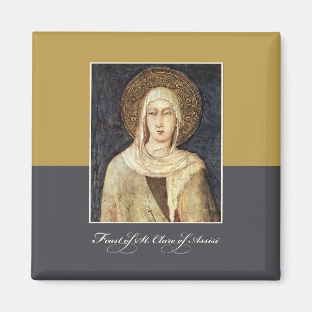 St. Clare of Assisi Feast Day Blessings Magnet (Front)