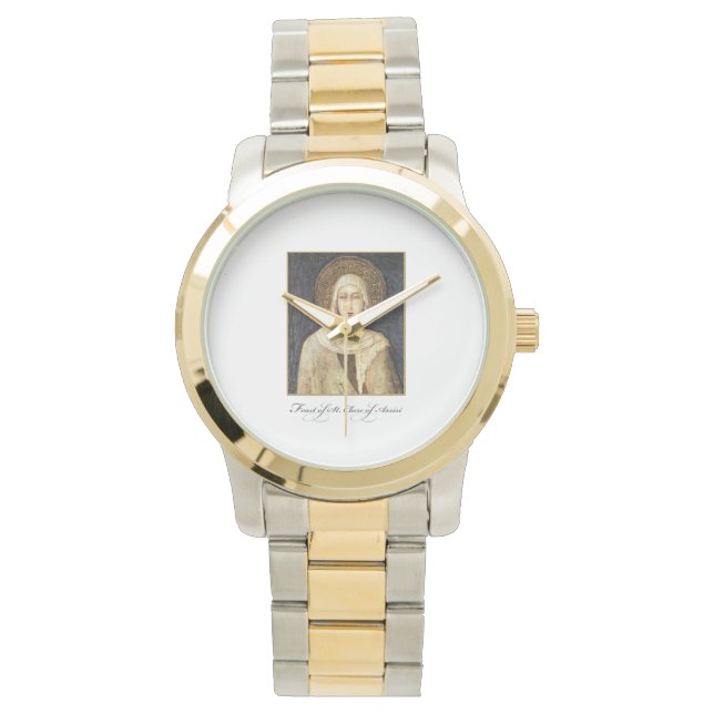 St. Clare of Assisi Feast Day Blessings Watch (Front)