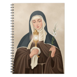 St. Clare of Assisi Lantern Catholic Saint Faith Notebook