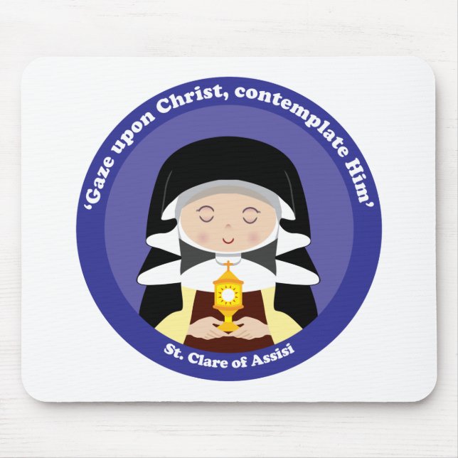 St. Clare of Assisi Mouse Mat (Front)