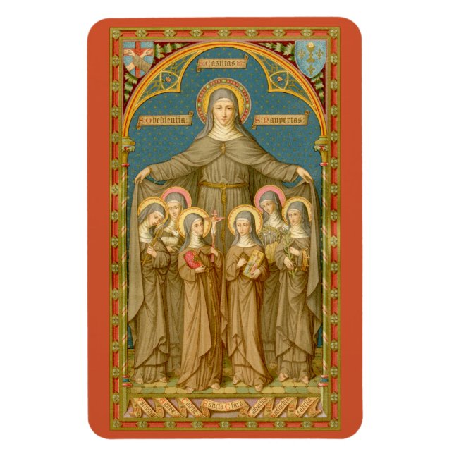 St. Clare of Assisi & Nuns (SAU 027) Magnet (Vertical)