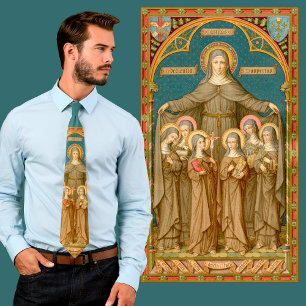 St. Clare of Assisi & Nuns (SAU 027) Neck Tie