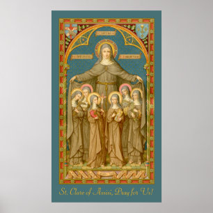 St. Clare of Assisi & Nuns (SAU 27) Poster