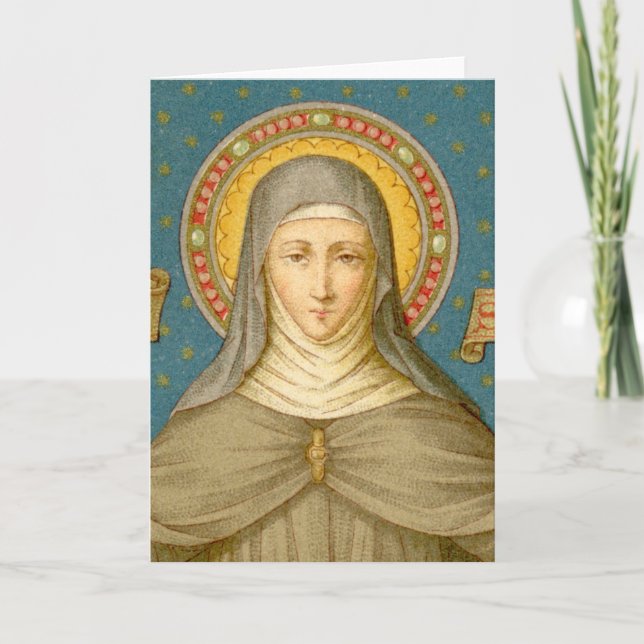 St. Clare of Assisi (SAU 027) Greeting Card (Front)