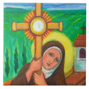 "St Clare of Assisi" Tile