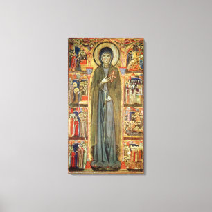 St. Clare with Scenes from her Life Canvas Print