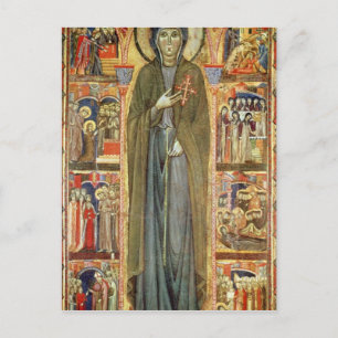 St. Clare with Scenes from her Life Postcard