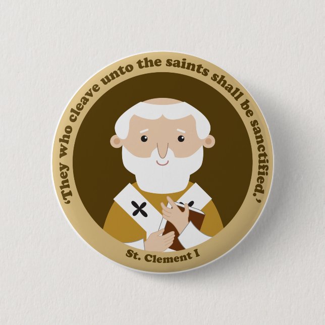 St. Clement I 6 Cm Round Badge (Front)