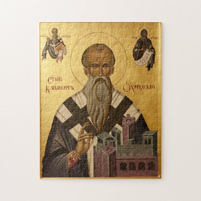 St. Clement of Ohrid Orthodox Christian Icon Jigsaw Puzzle (Vertical)