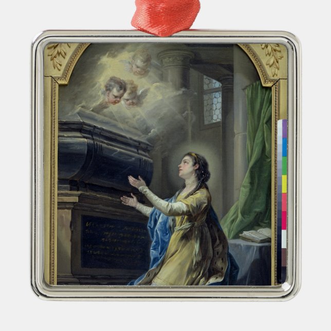 St. Clotilda Metal Tree Decoration (Front)