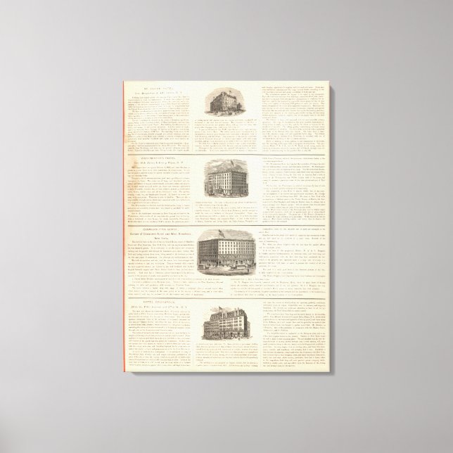 St Cloud Hotel, Westminster Hotel Canvas Print (Front)