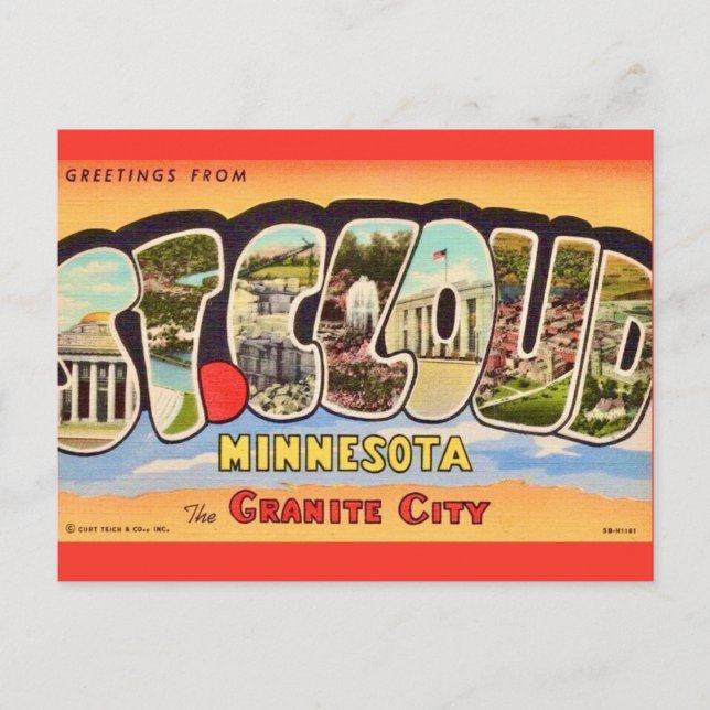 St Cloud Minnesota Greeting Postcard (Front)