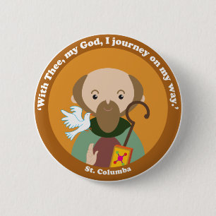 St. Columba 6 Cm Round Badge