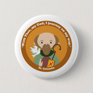 St. Columba 6 Cm Round Badge