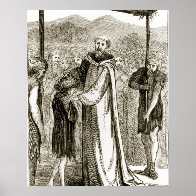 St. Columba blesses a wild boy, from 'The Trias Th Poster (Front)