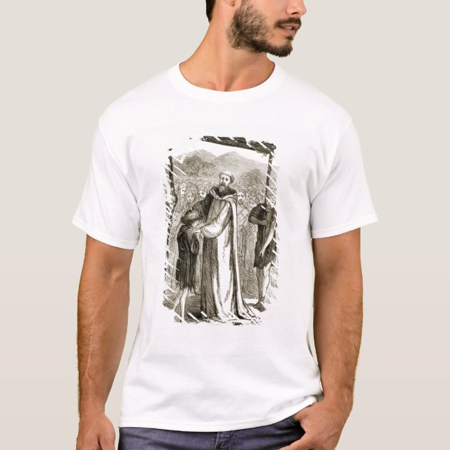 St. Columba blesses a wild boy, from 'The Trias Th T-Shirt (Front)