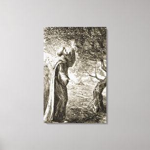 St. Columba changes bitter fruit into sweet, from Canvas Print