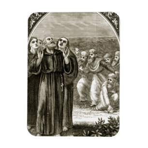 St. Columba chanting, and attacked by the Druids, Magnet