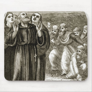 St. Columba chanting, and attacked by the Druids, Mouse Mat