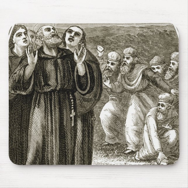 St. Columba chanting, and attacked by the Druids, Mouse Mat (Front)