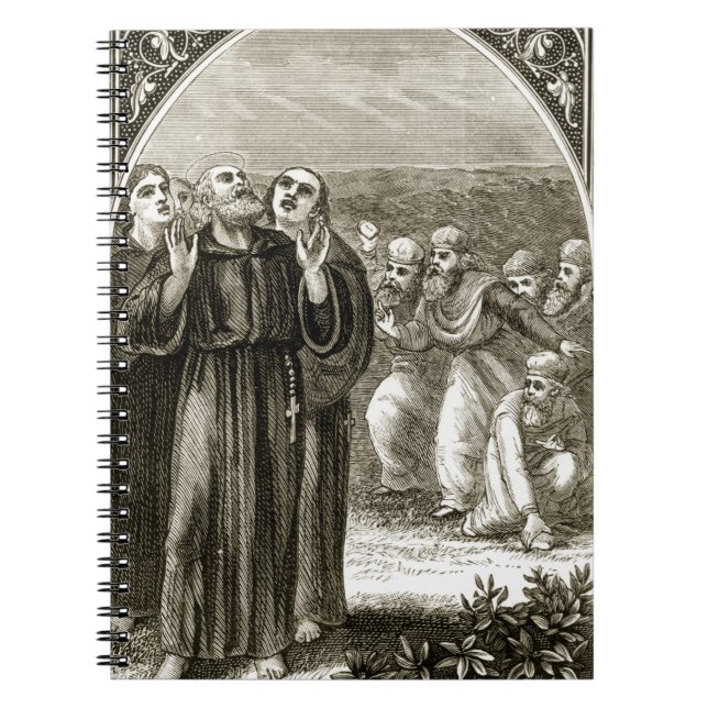 St. Columba chanting, and attacked by the Druids, Notebook (Front)