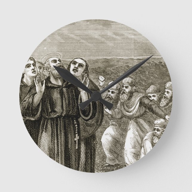St. Columba chanting, and attacked by the Druids, Round Clock (Front)