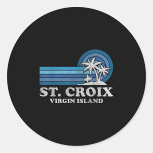 St. Croix Beach Virgin Island Family Summer Vacati Classic Round Sticker