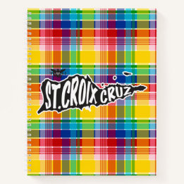 St. Croix "Cruz" U.S. Virgin Islands, Madras Notebook