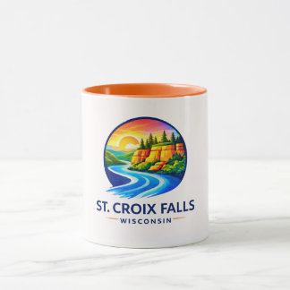 St. Croix Falls Wisconsin Scenic River & Cliffs Mug