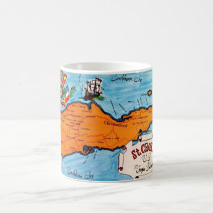 St Croix Map Postcard Mug