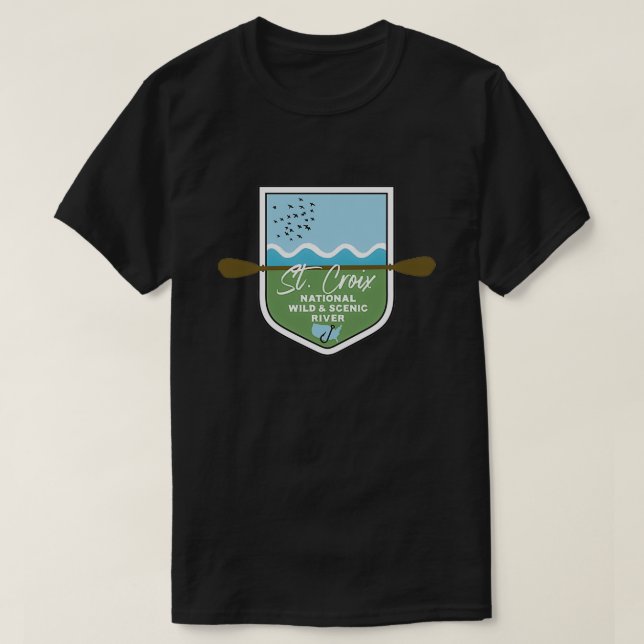 St Croix National Wild and Scenic River Minnesota  T-Shirt (Design Front)