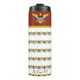 St. Croix St. Thomas US Virgin Islands Flag USVI Thermal Tumbler