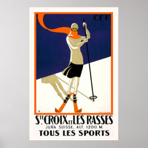 St. Croix Switzerland Skiing Poster